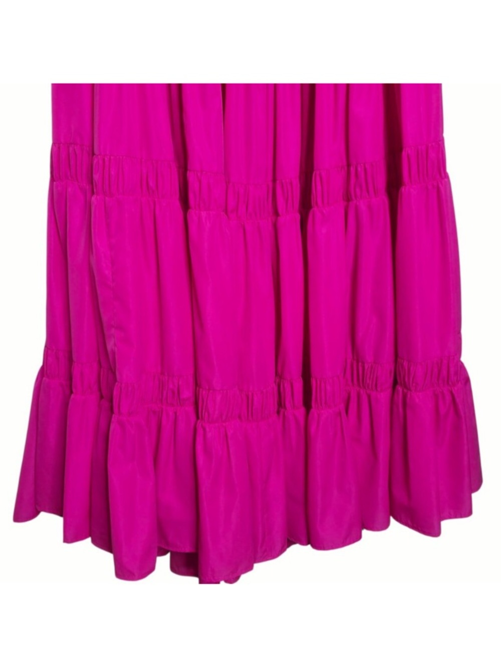 Alexis Azalea Maxi Dress Magenta Pink Twist Cutout Tiered Gown M‎ - Picture 8 of 16